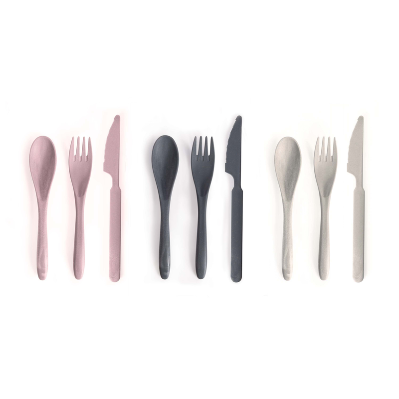 Is Gift - Wheat Straw Travel Cutlery Set - Pink