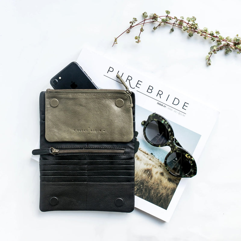 Dusky Robin - Jane Purse - Black/Olive