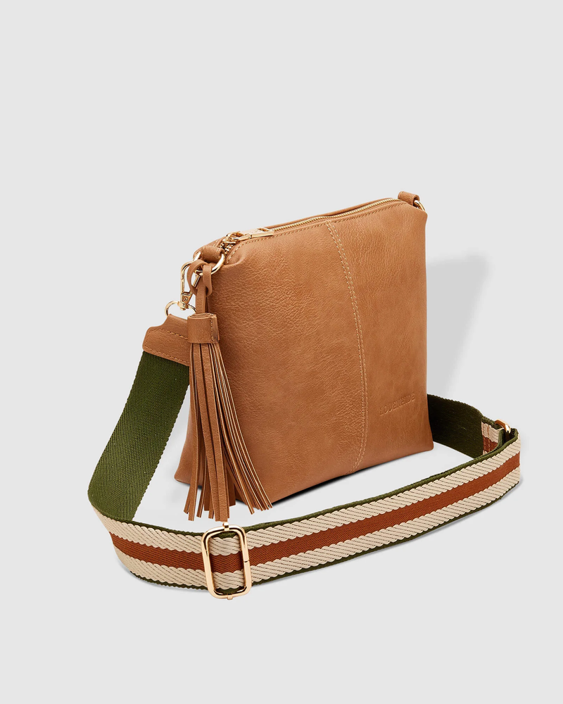 Louenhide - Kasey Crossbody Bag - Camel - Stripe Bag