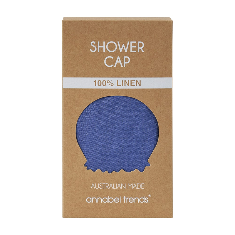 Annabel Trends - Linen Shower Cap - Pacific Blue