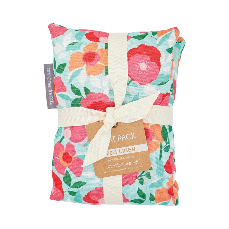 Annabel Trends - Linen Heat Pillow - Sherbet Poppies