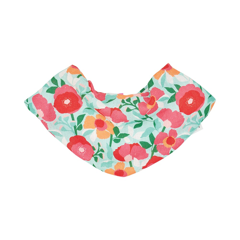 Annabel Trends - Linen Bandana/Bib - Sherbet Poppies