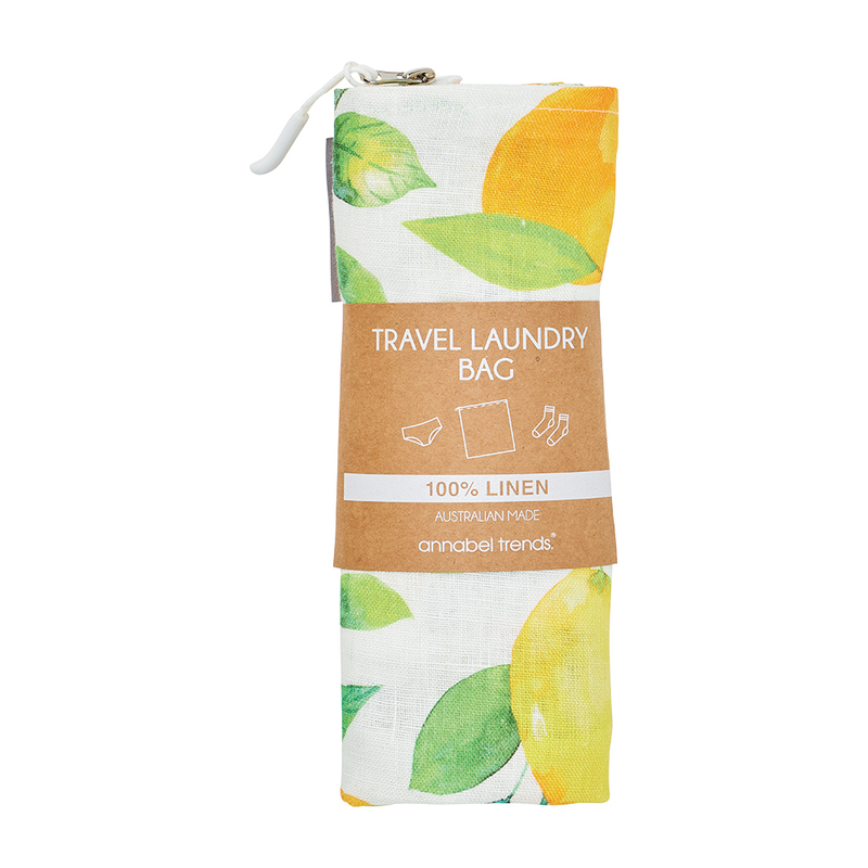 Annabel Trends - Linen Laundry Bag - Amalfi Citrus