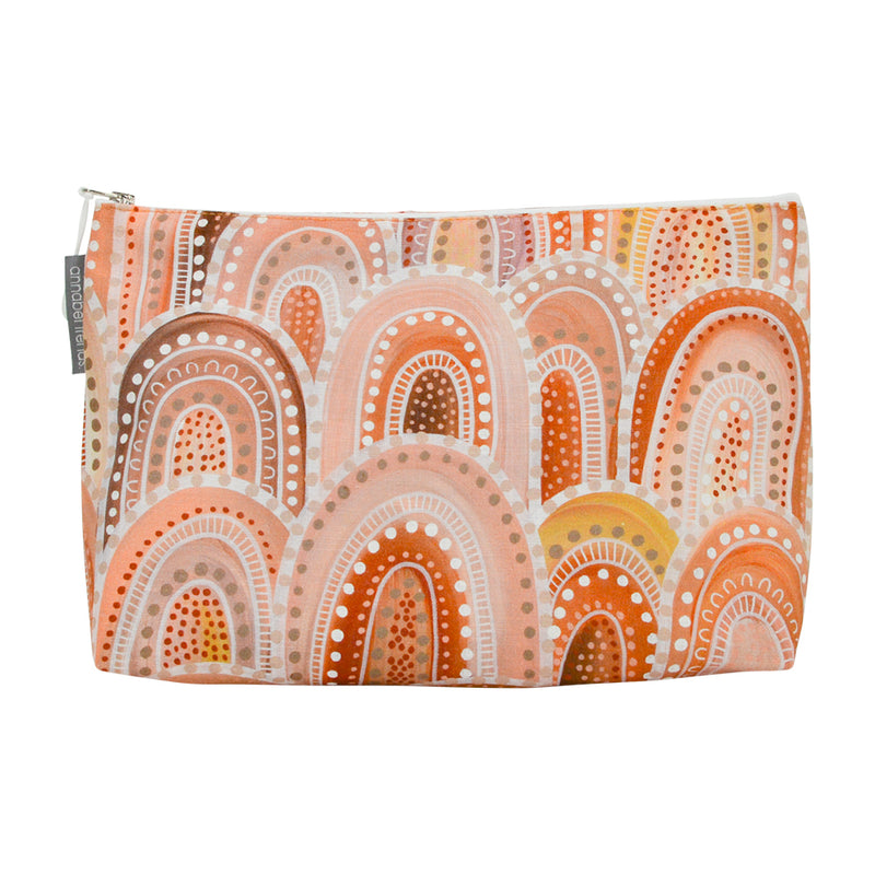 Annabel Trends - Linen Cosmetic Bag Large - Sand Hills
