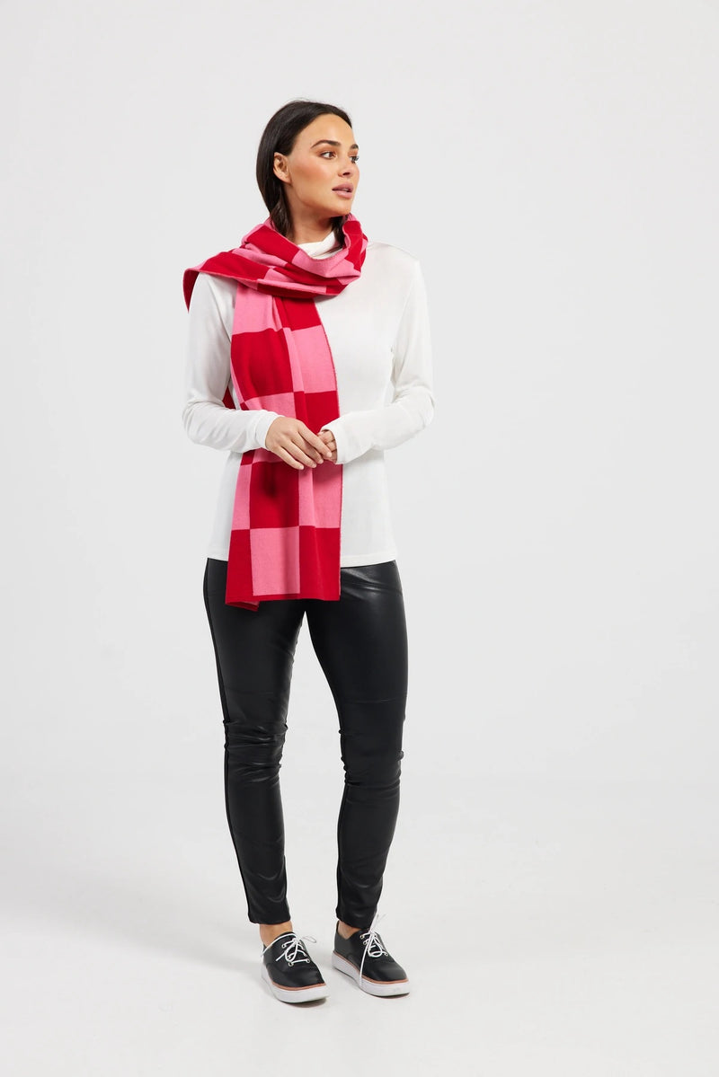 Holiday Trading & Co - Lola Large Check Red & Pink Wrap