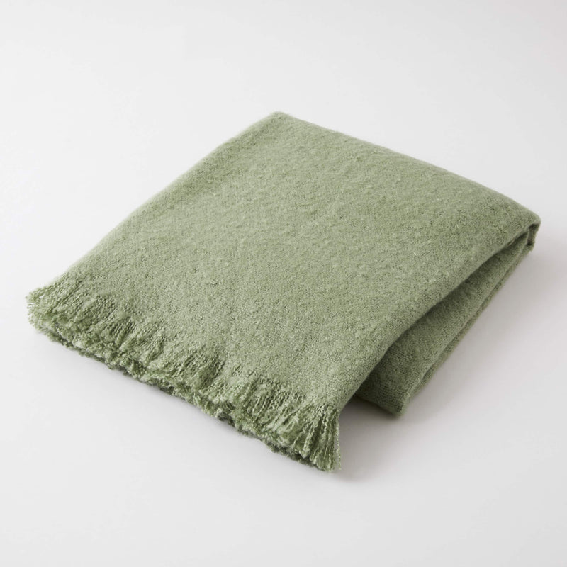 Pilbeam Living-Morgan Boucle Throw - Sage