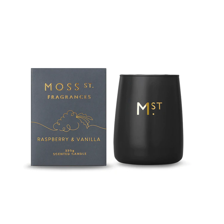 Moss St. - Soy Candle 320g - Raspberry & Vanilla
