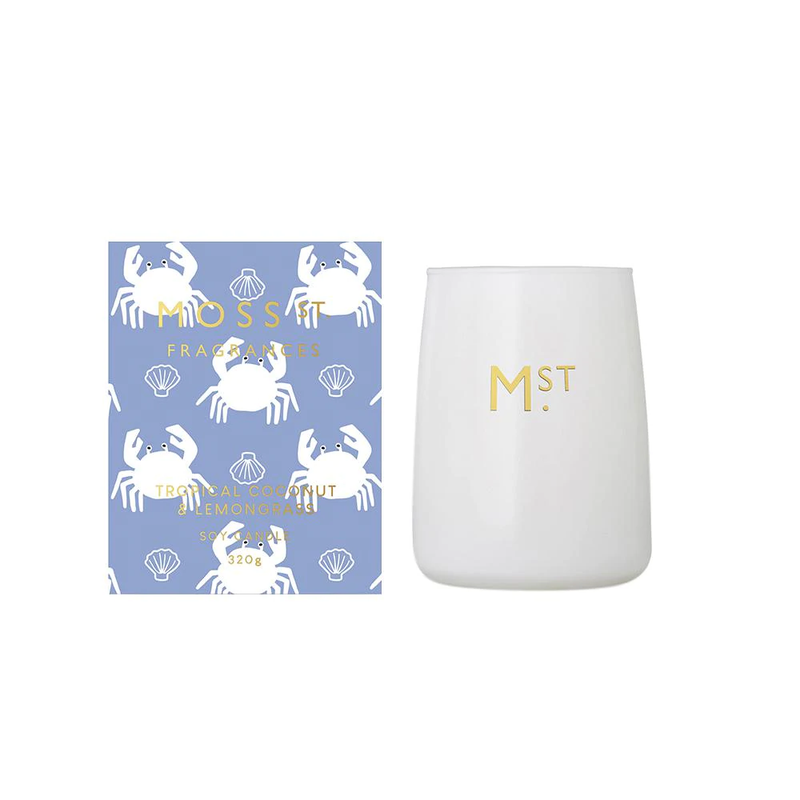 Moss St. - Soy Candle 320g - Tropical Coconut & Lemongrass