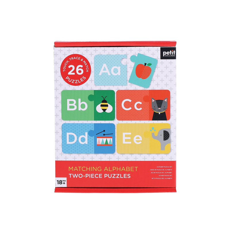 Petit Collage - Matching Alaphet 2 Piece Puzzle