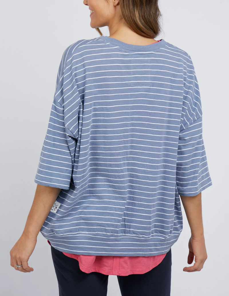 Elm - Mazie Sweat - Ocean Blue/White Stripe