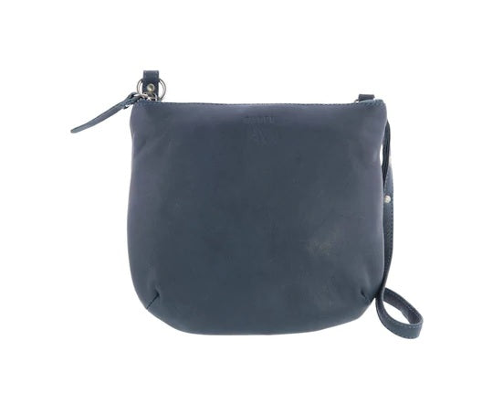 Gabee - Meadow Leather Crossbody Bag - Denim