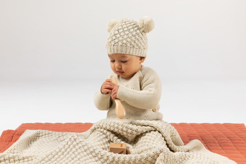 Indus - Mini Popcorn Blanket -Natural