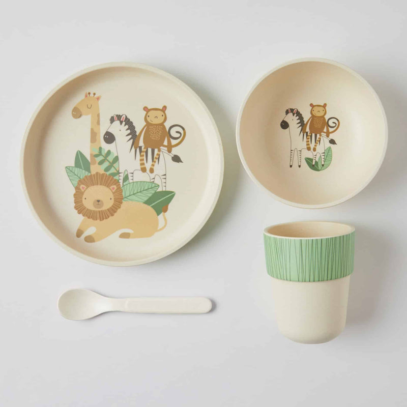 Jiggle & Giggle-Novelty Bamboo 4pc Dinner Sets 2 Asst Designs