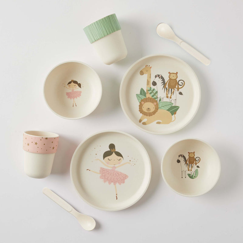 Jiggle & Giggle-Novelty Bamboo 4pc Dinner Sets 2 Asst Designs