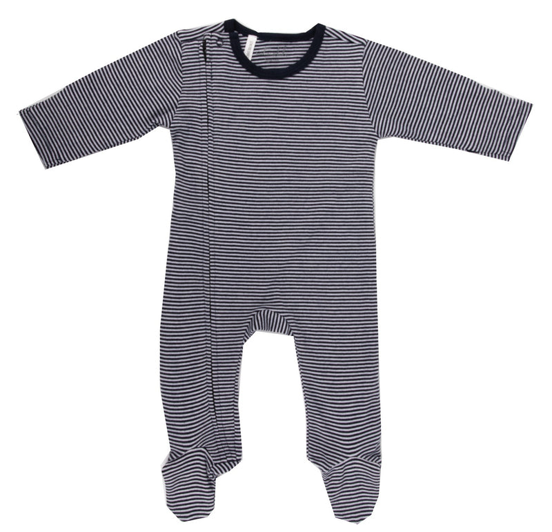 Navy Fine Stripe Footed Outfit