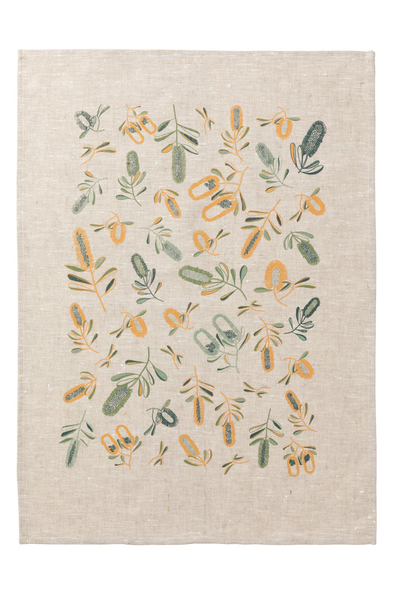 Indus - New Banksia Linen Tea Towel