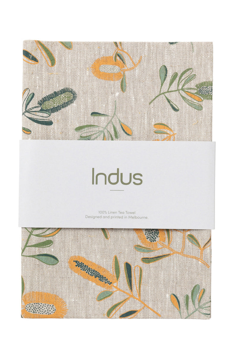 Indus - New Banksia Linen Tea Towel