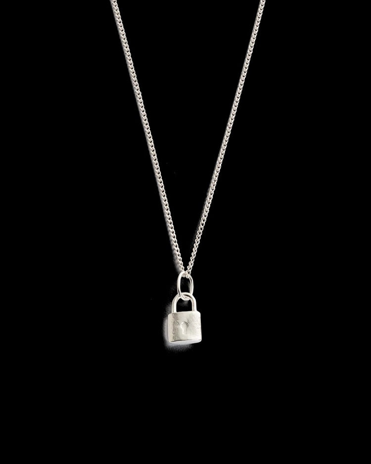 Kirstin Ash - Petite Lock Necklace - Sterling Silver