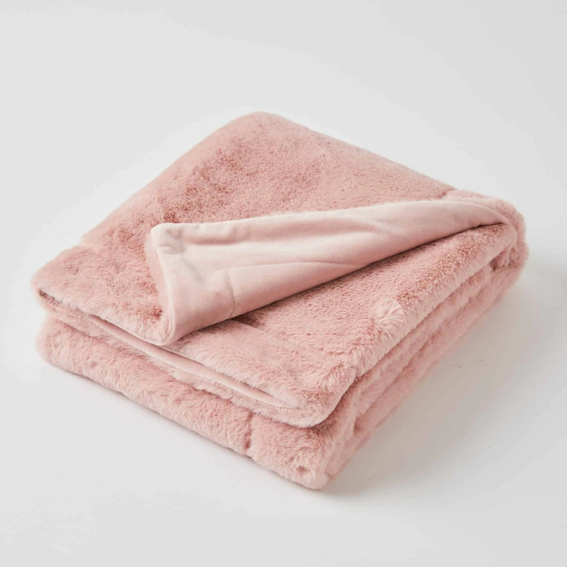 Jiggle & Giggle - Baby Blanket - Pink Faux Fur