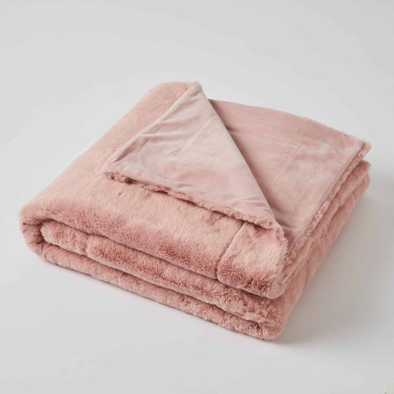 Pilbeam - Throw Rug - Pink Fur