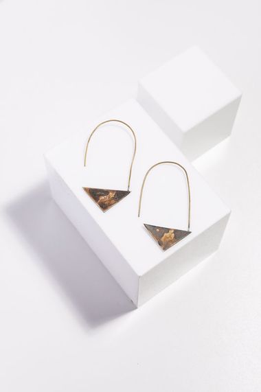 Peru Earrings - Brown Patina