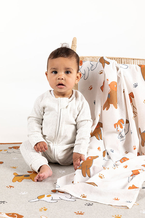 Indus  Playful Puppies Swaddle