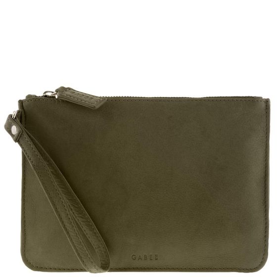 Gabee - Queens Leather Pouch - Olive