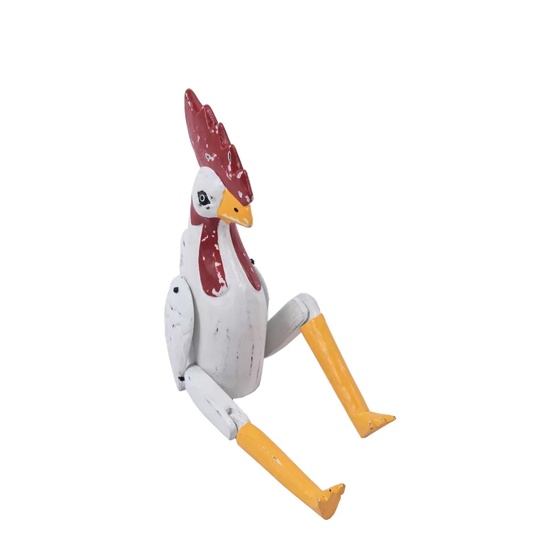 Florabelle - Rooster Puppet - White