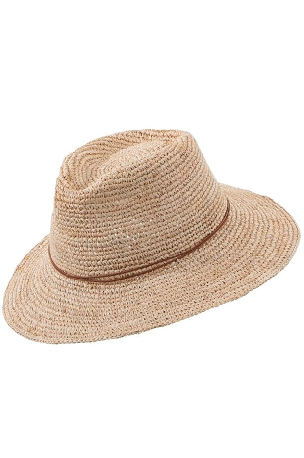 Rigon - Magdalena Raffia Fedora Nat 58cm