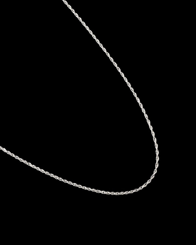 Kirstin Ash - Rope Choker Silver 14-16in