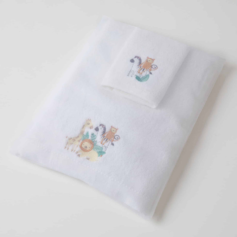 Jiggle & Giggle - Safari Baby Bath Towel Set