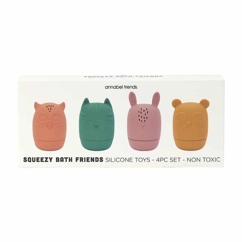 Annabel Trends - Silicone Squeezy Bath Toys 4pc
