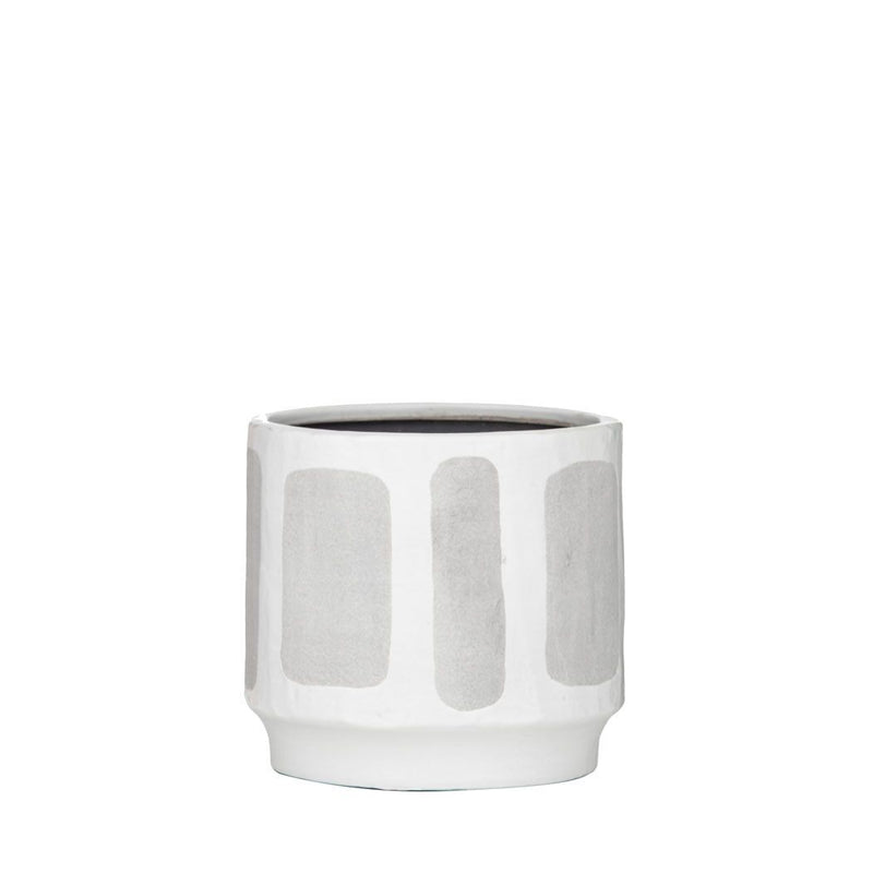 Rogue - Sorrento Pot White/Grey 17x17x15cm