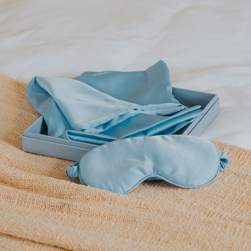 Annabel Trends - Satin Sleep Set - Cosy Luxe - Dusty Blue