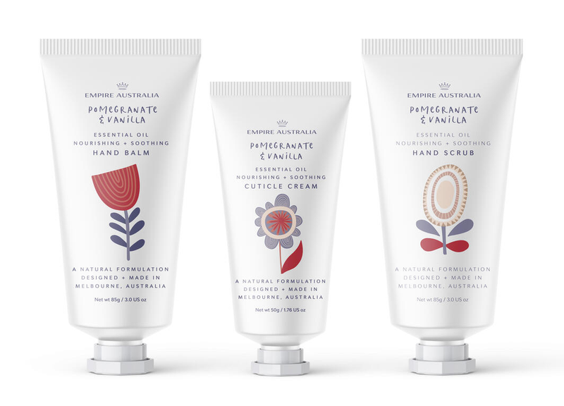 Empire Australia - Scandi Pomegranate and Vanilla Hand Cream Trio