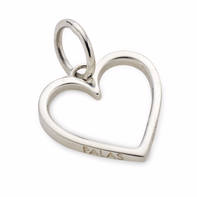 Palas - Silver Open Heart Charm