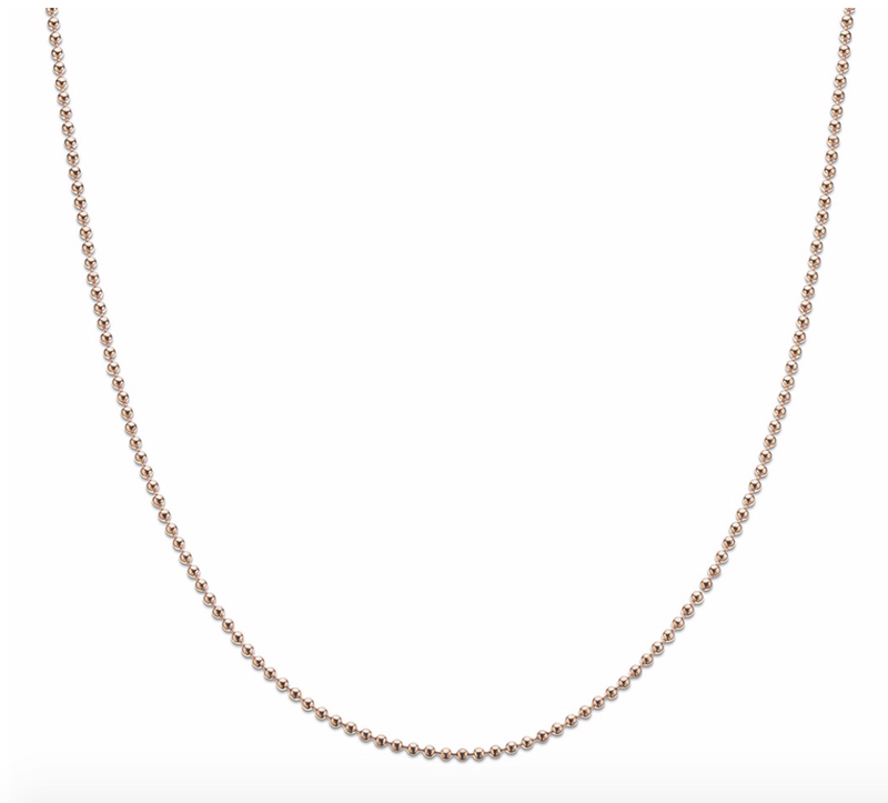 Rose Gold Plated Ball Chain 80cm