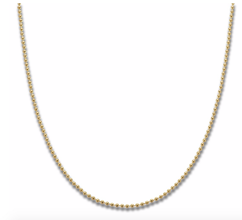 Palas - Yellow Gold Plated Ball Chain 40cm