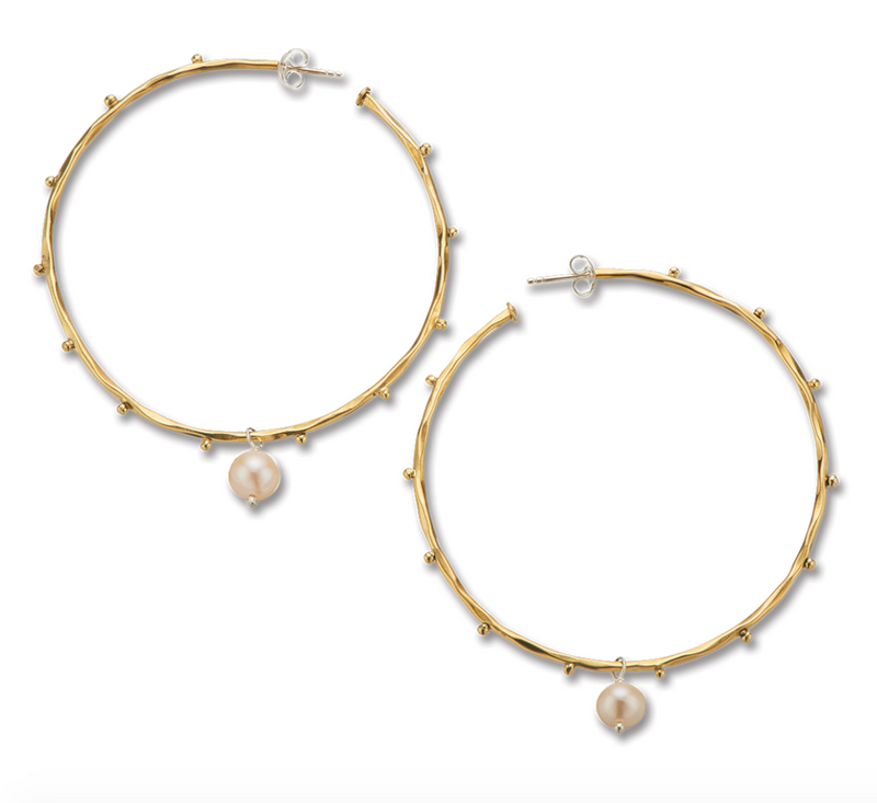 Palas - Pearl Hoop Earrings