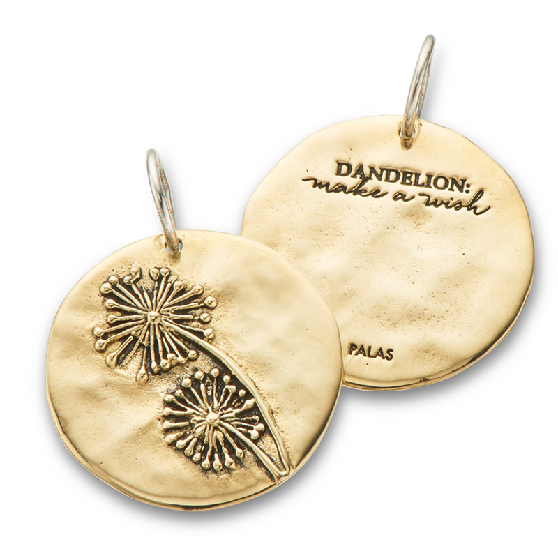 Palas - Dandelion Charm Sterling Silver & Brass