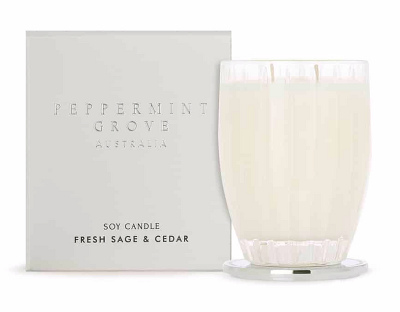 Peppermint Grove - Candle 370g - Fresh Sage & Cedar