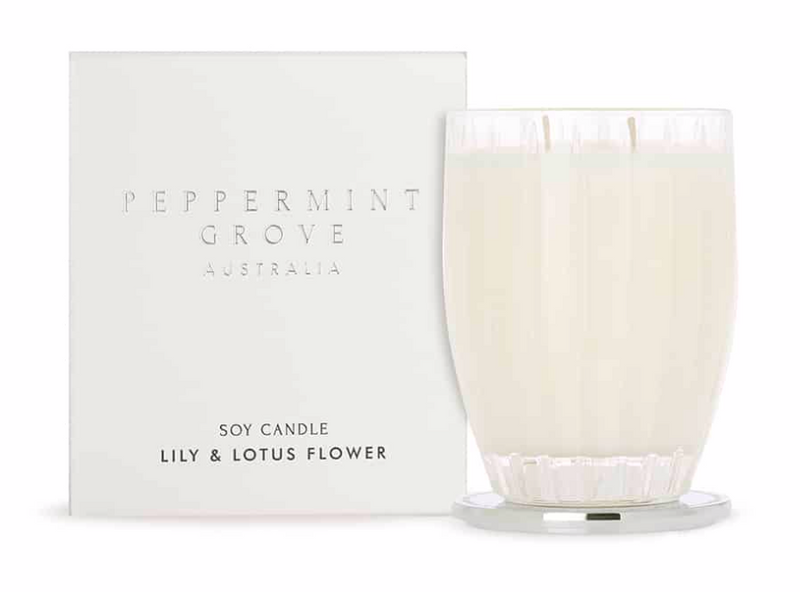 Peppermint Grove - Candle - Lily & Lotus Flower 370g