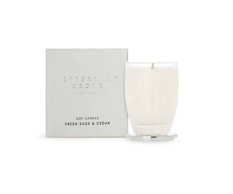 Peppermint Grove - Soy Candle 60g - Fresh Sage & Cedar