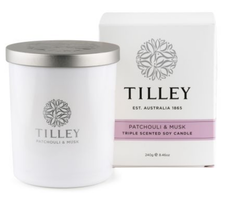 Tilley - Soy Candle - Patchouli & Musk 240g