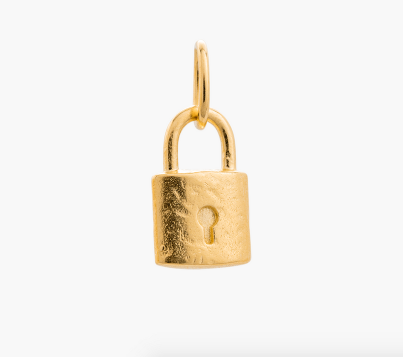 Kirstin Ash - Petite Lock Charm 18k Gold Vermeil