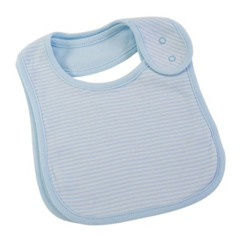 BLUE FINE STRIPE BIBS 2 PC