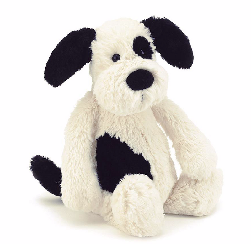 Jellycat - Bashful Black & Cream Puppy Medium