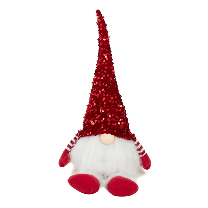 Coast to Coast - Sitting Gnomes With Hat Poly 54cm Red/Wht