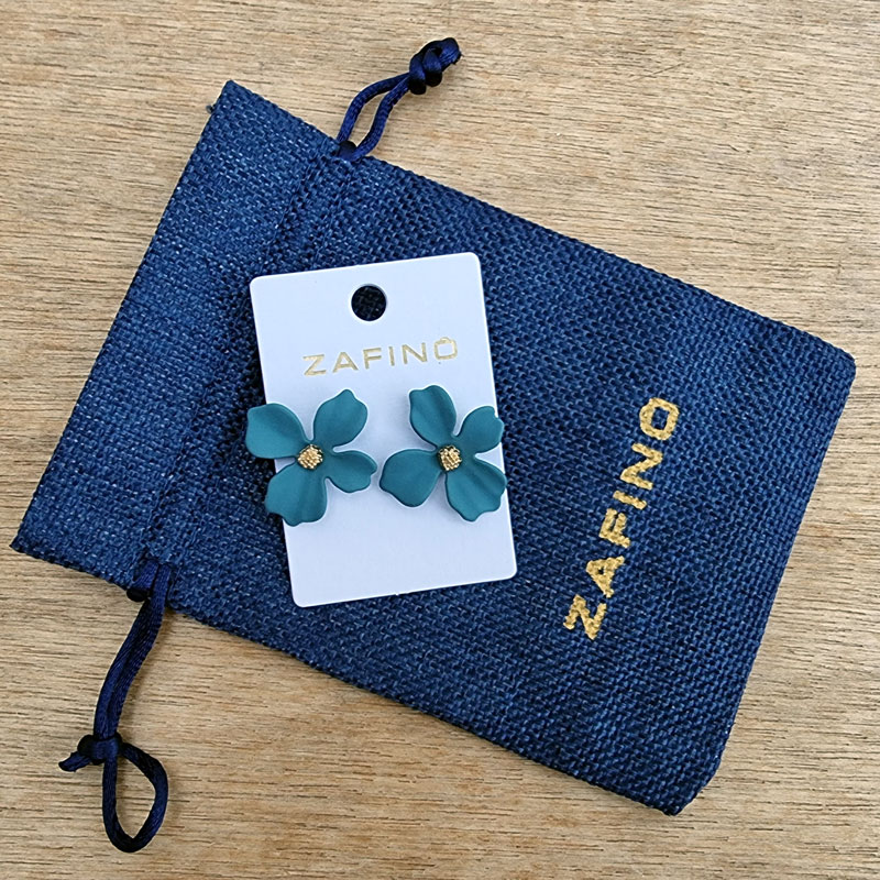 Zafino Earrings - Small Orchid - Blue