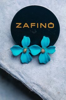Zafino Earrings - Small Orchid - Blue